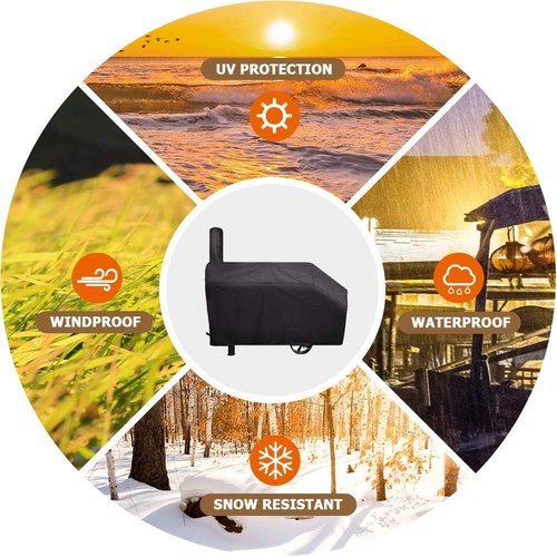 i COVER Grill Smoker Cover - Heavy Duty Waterproof Canvas for Charcoal & Pellet Grills | Fits Dyna-Glo Models