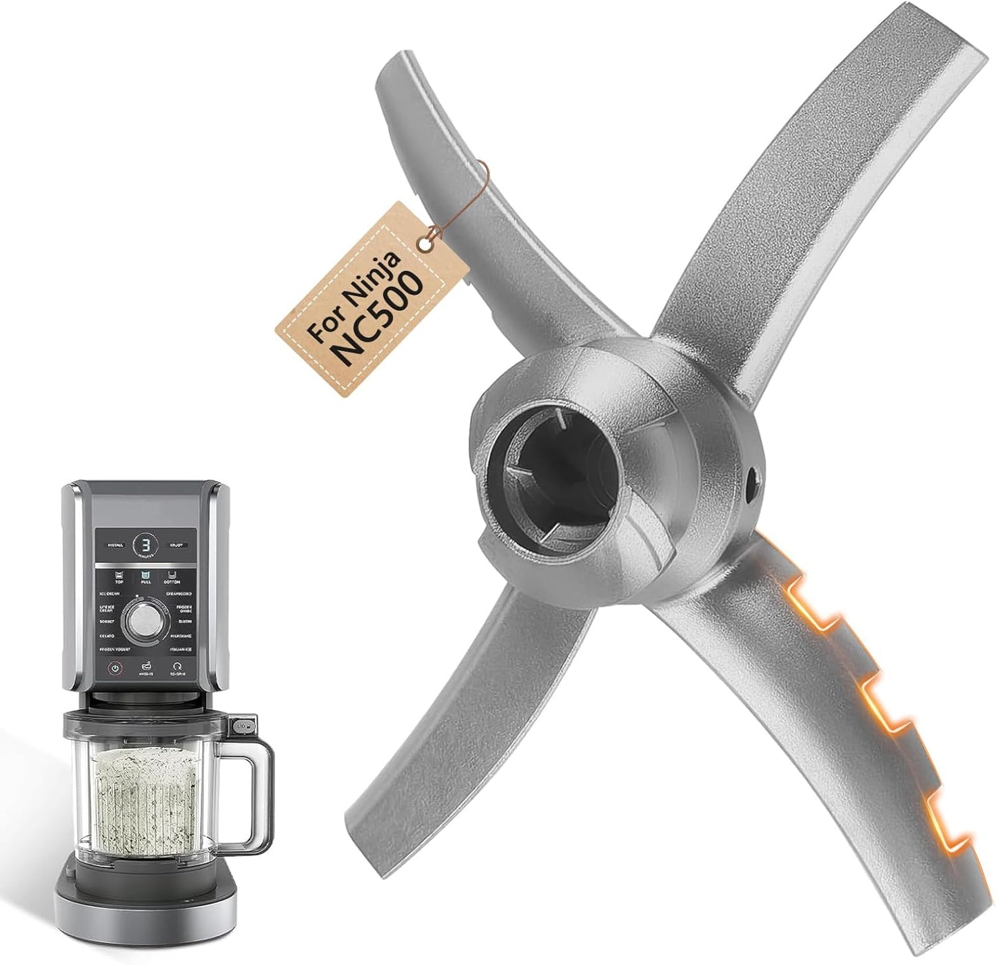 Ninja Creami Paddle Blade Replacement - Compatible with NC500 Series Ice Cream Makers | Durable & Efficient