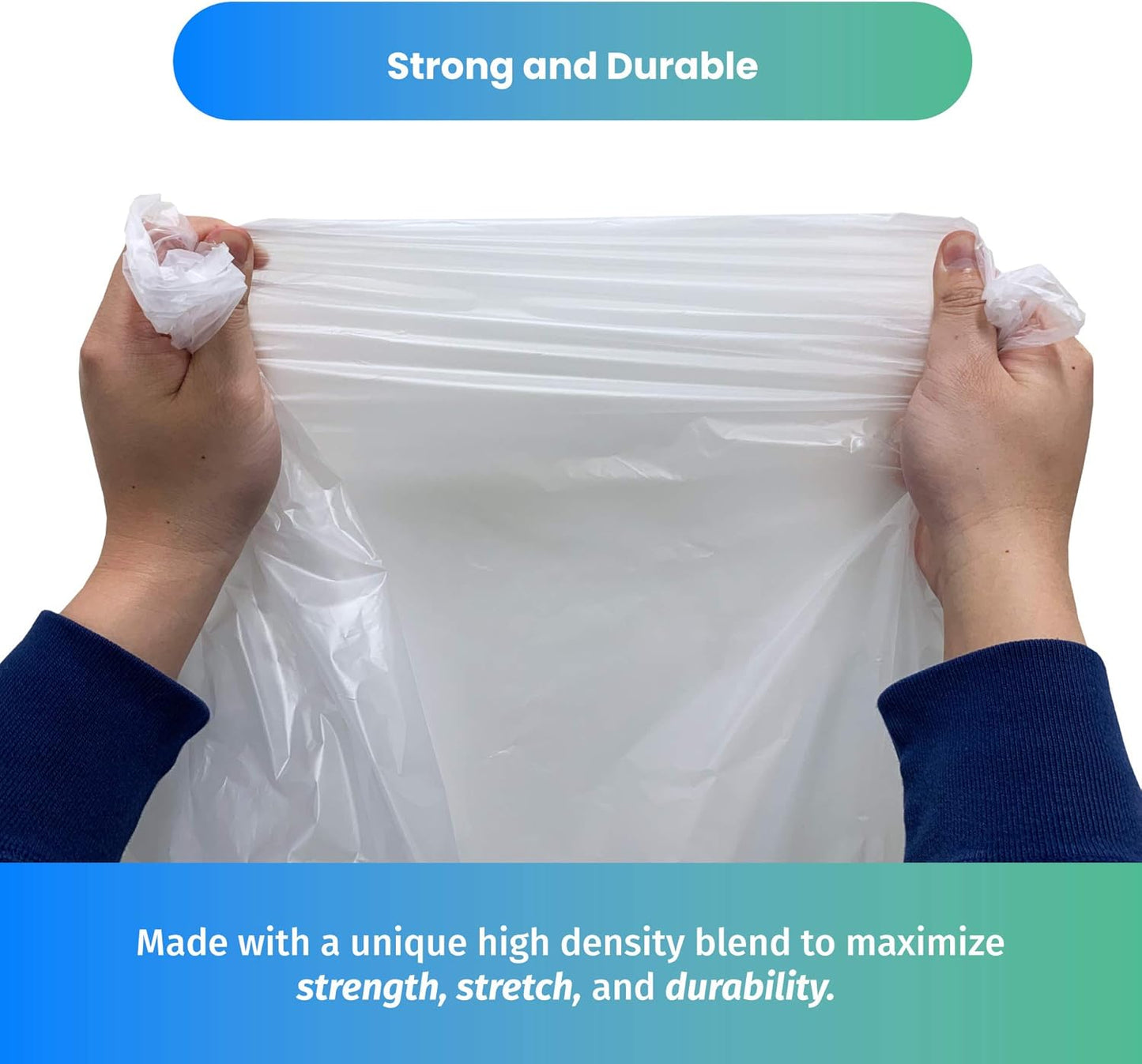Reli. 6-10 Gallon Trash Bags - 300 Strong Clear Garbage Bags for Bathroom Use