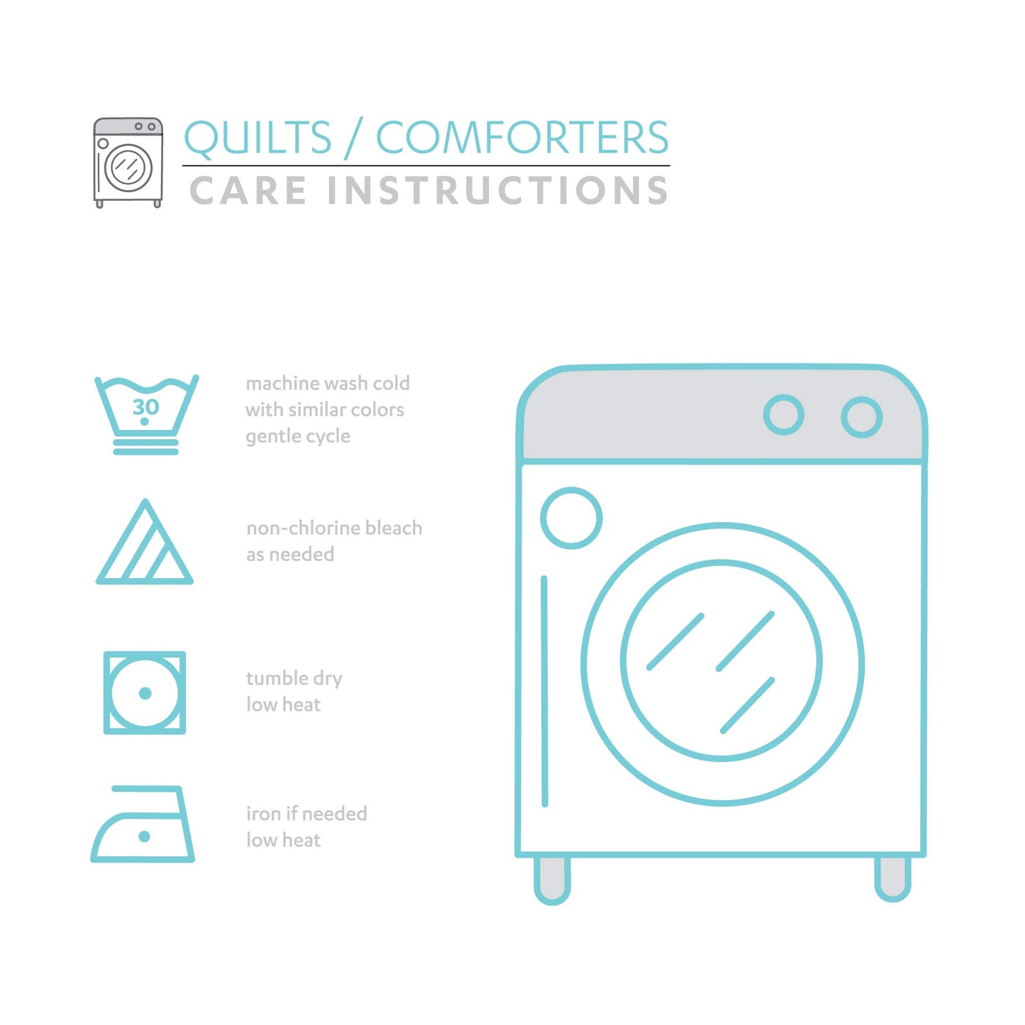 Lush Decor 16T003162 Blue Shark Allover Quilt | Fish Ocean Wave Reversible 3 Piece Bedding Set-Full Queen