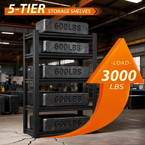 Heavy Duty Storage Shelves by [Brand Name] - Adjustable Metal Garage Shelving Unit | 3500LBS Capacity for Shop, Warehouse, Basement