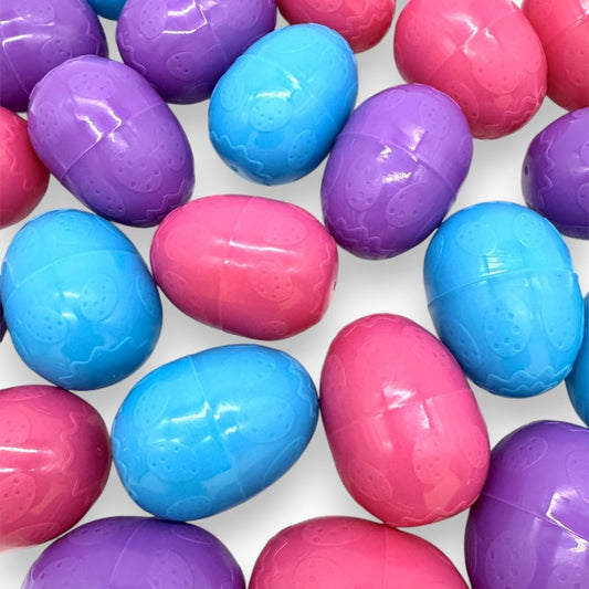 Klub Bulk Plastic Eggs Pre-Filled with Candy -24 cnt Great for Birthday's,Party's,Vendinig Machine's and Celebration Essentials with Assorted Candy-Variety of Candy in Each Egg for Kids and Adults