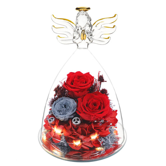 ORRPTSNC for Mom, Fresh Flowers for Delivery Prime, Angel Figurines with LED Light on Birthday Gifts for Her, Women, Grandma, Anniversary Day Gifts