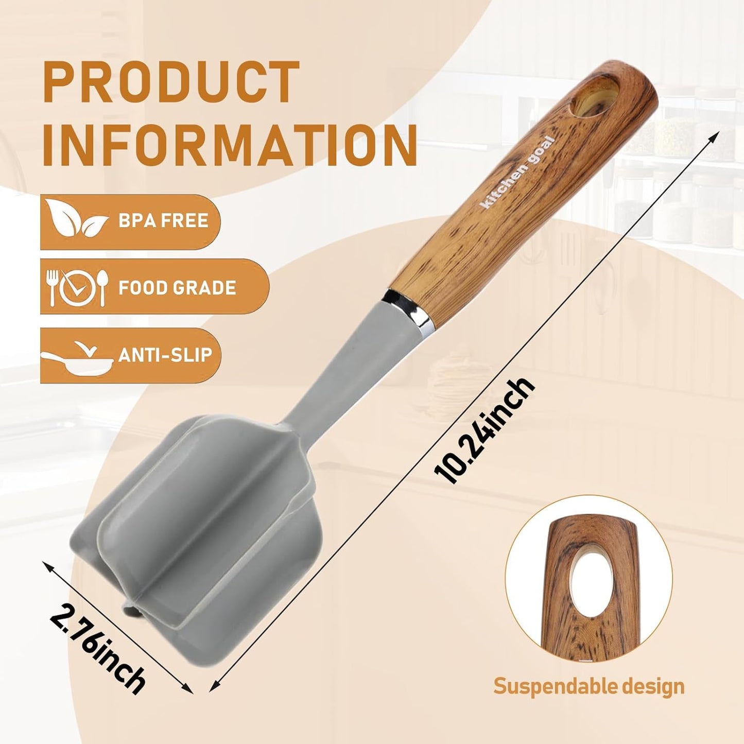 Skiennix Meat Chopper - Heat Resistant Nylon Hamburger Masher Tool for Ground Beef & Potatoes