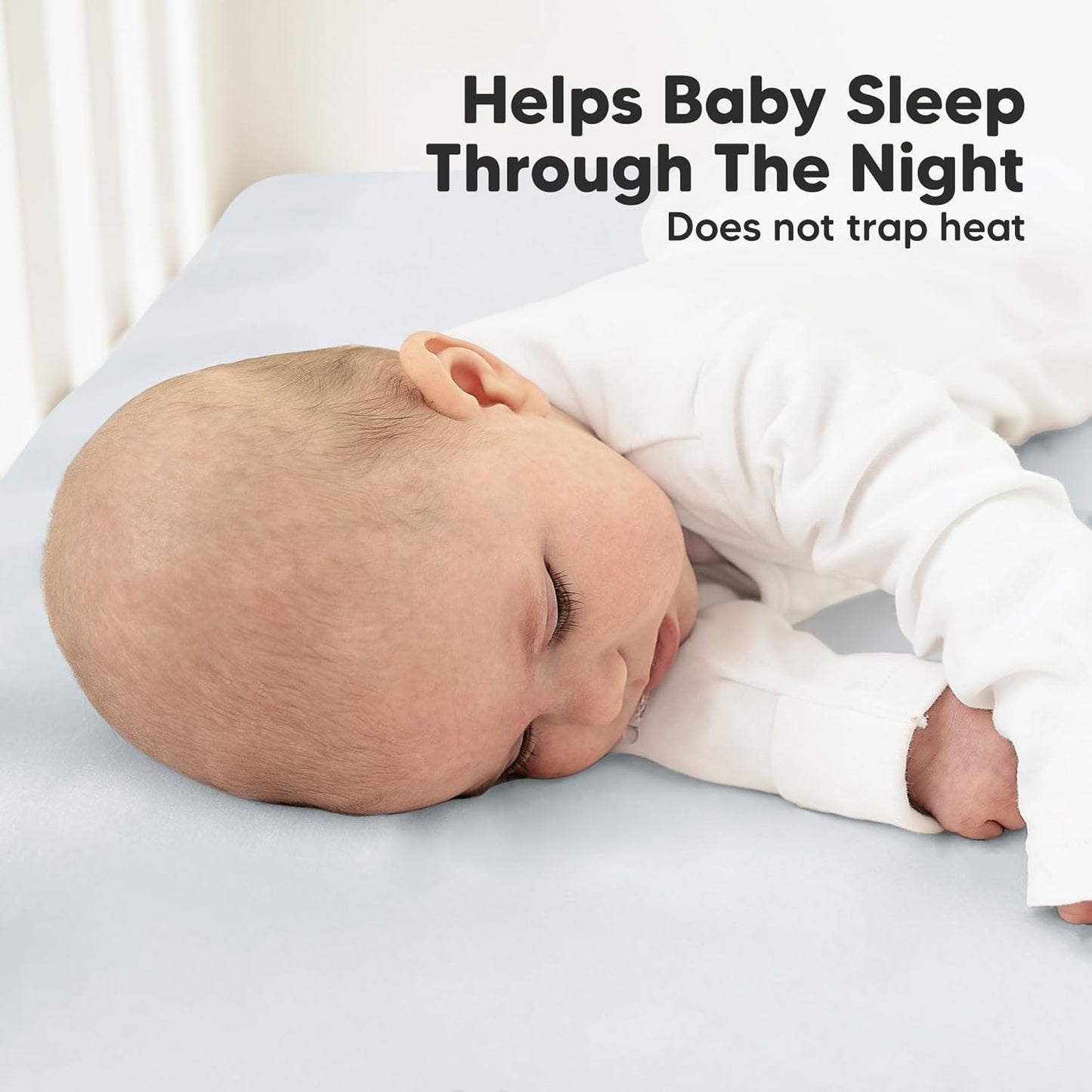 KeaBabies Organic Crib Sheets - 2-Pack Fitted Baby Mattress Covers | Soft, Breathable Jersey Cotton, Neutral Prints (Hazy)