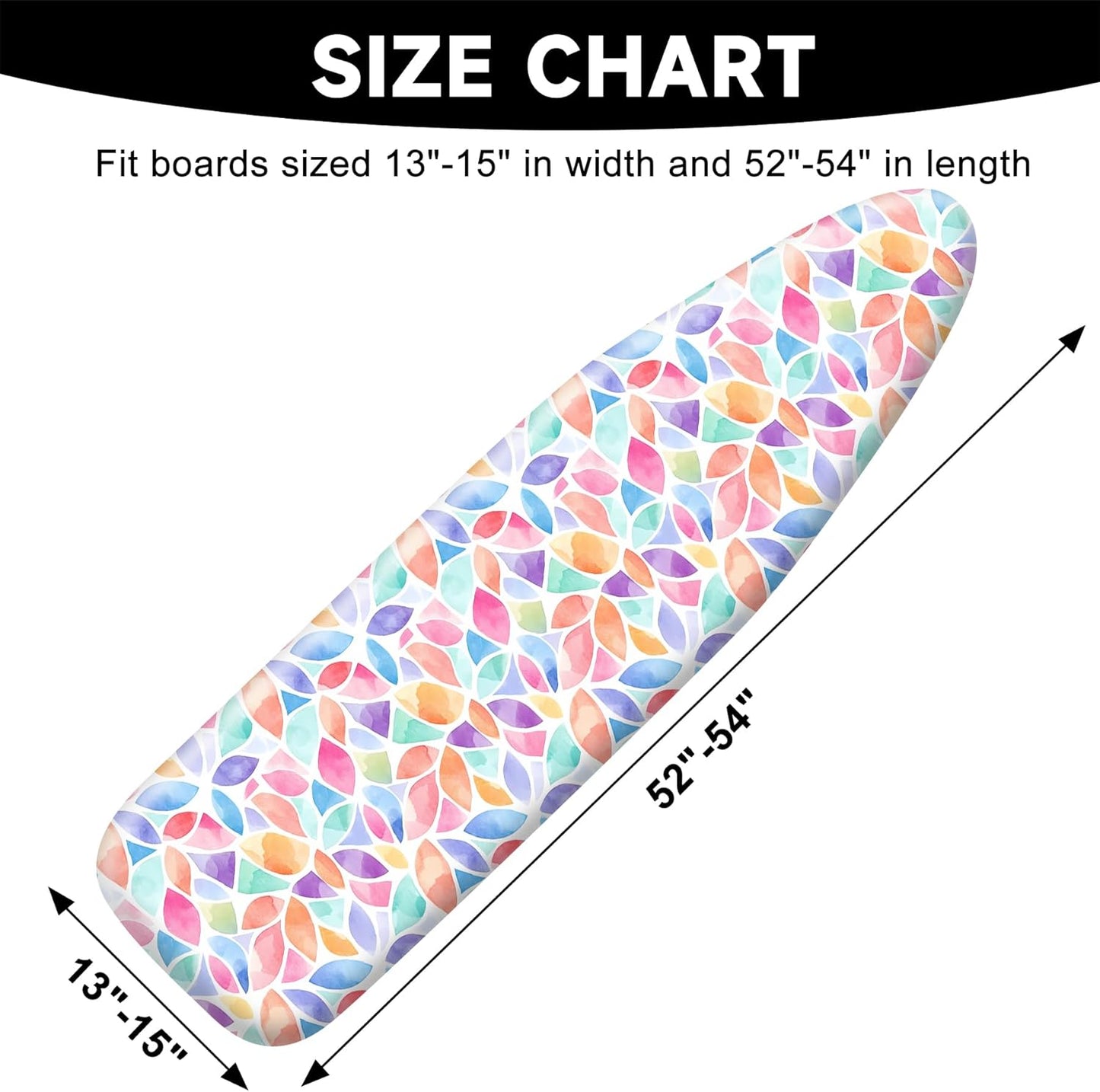 Regine Switzerland Ironing Board Cover - Heavy Duty Non-Slip Design with Thick Padding | 15"x54" Standard Size