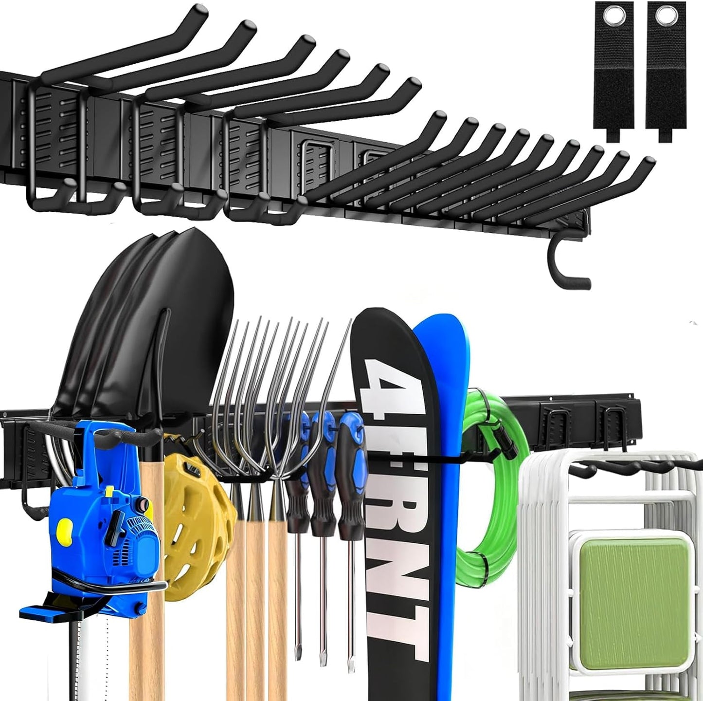KOFANI Heavy Duty Garage Wall Organizer - 700LB Capacity | 48-Inch Adjustable Tool Rack for Yard Storage
