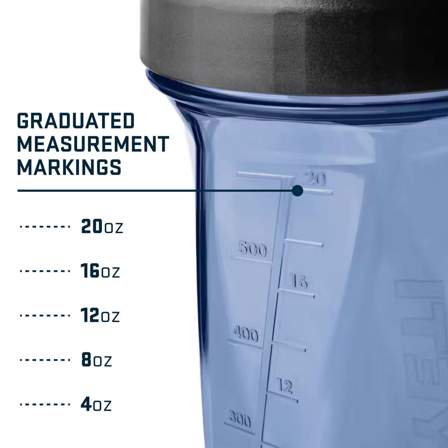 YETI Yonder Helimix Vortex Blender Shaker Bottle Holds up to 20oz | No Blending Ball or Whisk | USA Made | Portable Pre Workout Whey Protein Drink Shaker Cup | Dishwasher Safe, Royal Blue