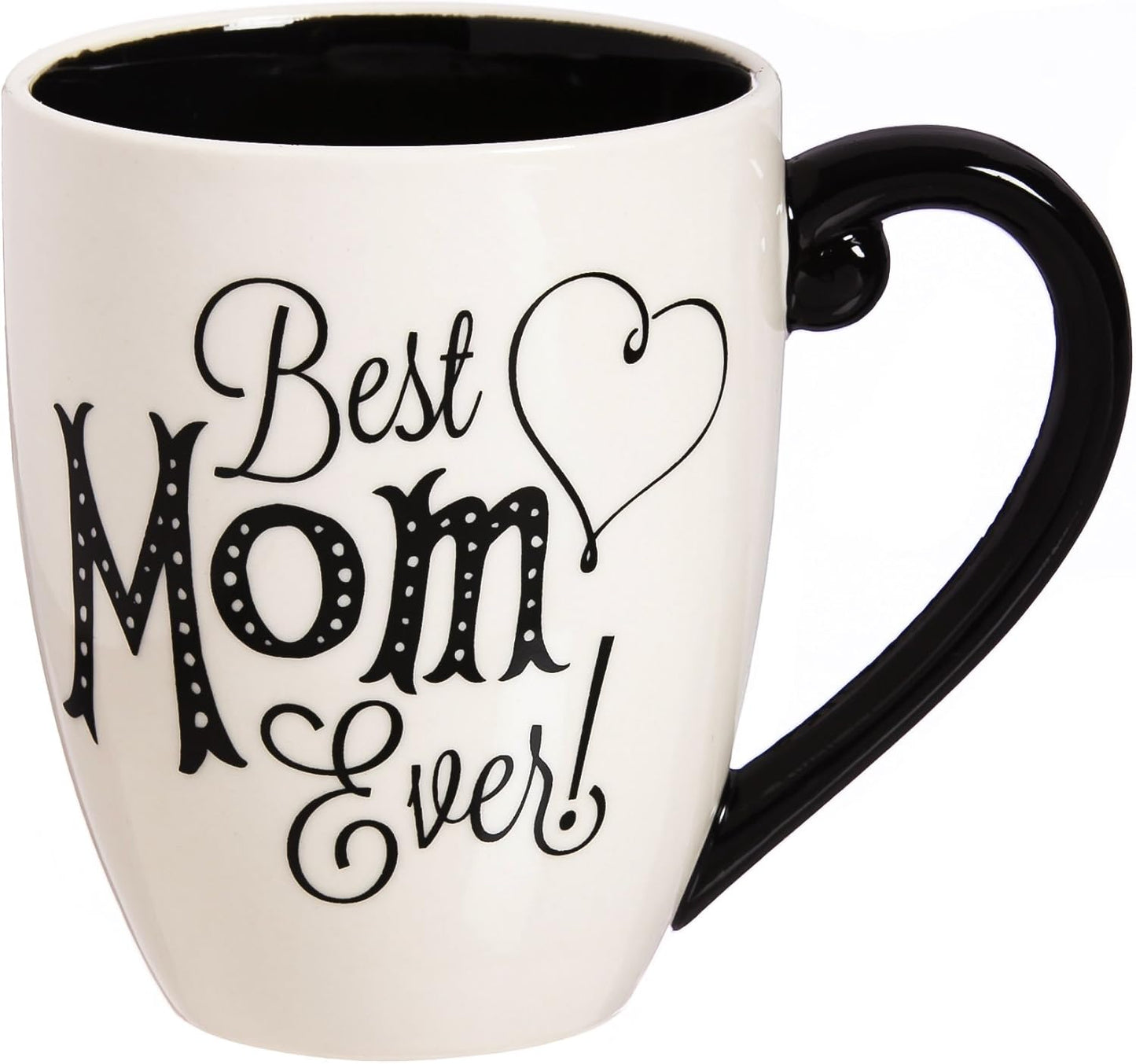 Beautiful Mom Ceramic Coffee Mug with Black Ink & Gift Box - 6x5x4 Inches
