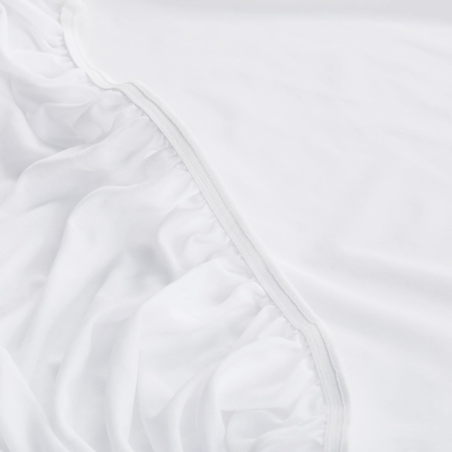 Serta Power Chill California King Size Waterproof Mattress Cover, Soft and Breathable Cooling Mattress Protector, 15" Elastic Deep Pocket for Secure Fit, White