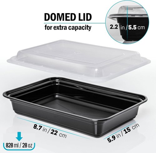 Igluu Meal Prep Containers - Reusable 10-Pack | Stackable, Microwave & Dishwasher Safe - 28oz, BPA-Free
