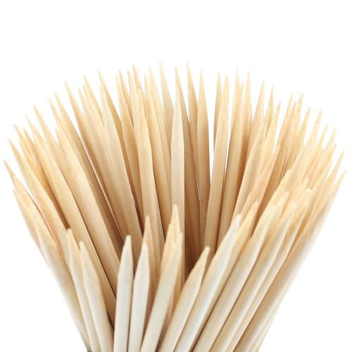 DESIOLE Natural Bamboo Skewers, 100Pcs 6Inch BBQ Sticks for Appetiser, Fruit, Cocktail, Kabob, Chocolate Fountain, Grilling, Barbecue, Kitchen, Crafting, Gardening and Party