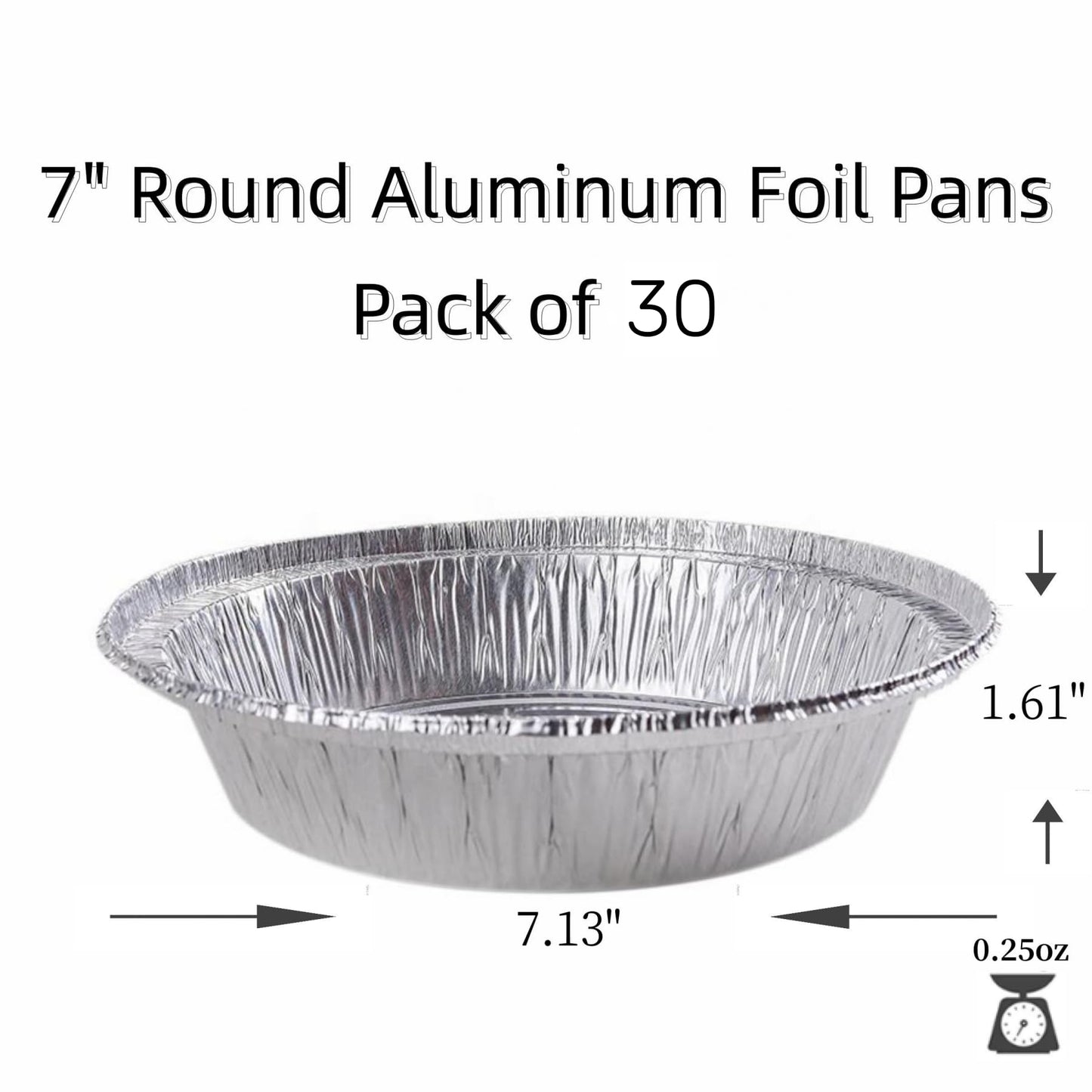 WHDepot 8'' Inch Round Tin Foil Pans Disposable Aluminum Pans with Clear Lids (30 Pack), Freezer & Oven Safe - For Baking, Cooking, Storage, Roasting, & Reheating, Recyclable, Pack of 30