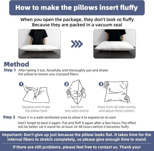 JoraLion Pillow Insert - Ultra Soft 16x38 Inch Cushion for 14x36 Covers | Perfect for Couch & Living Room Decor