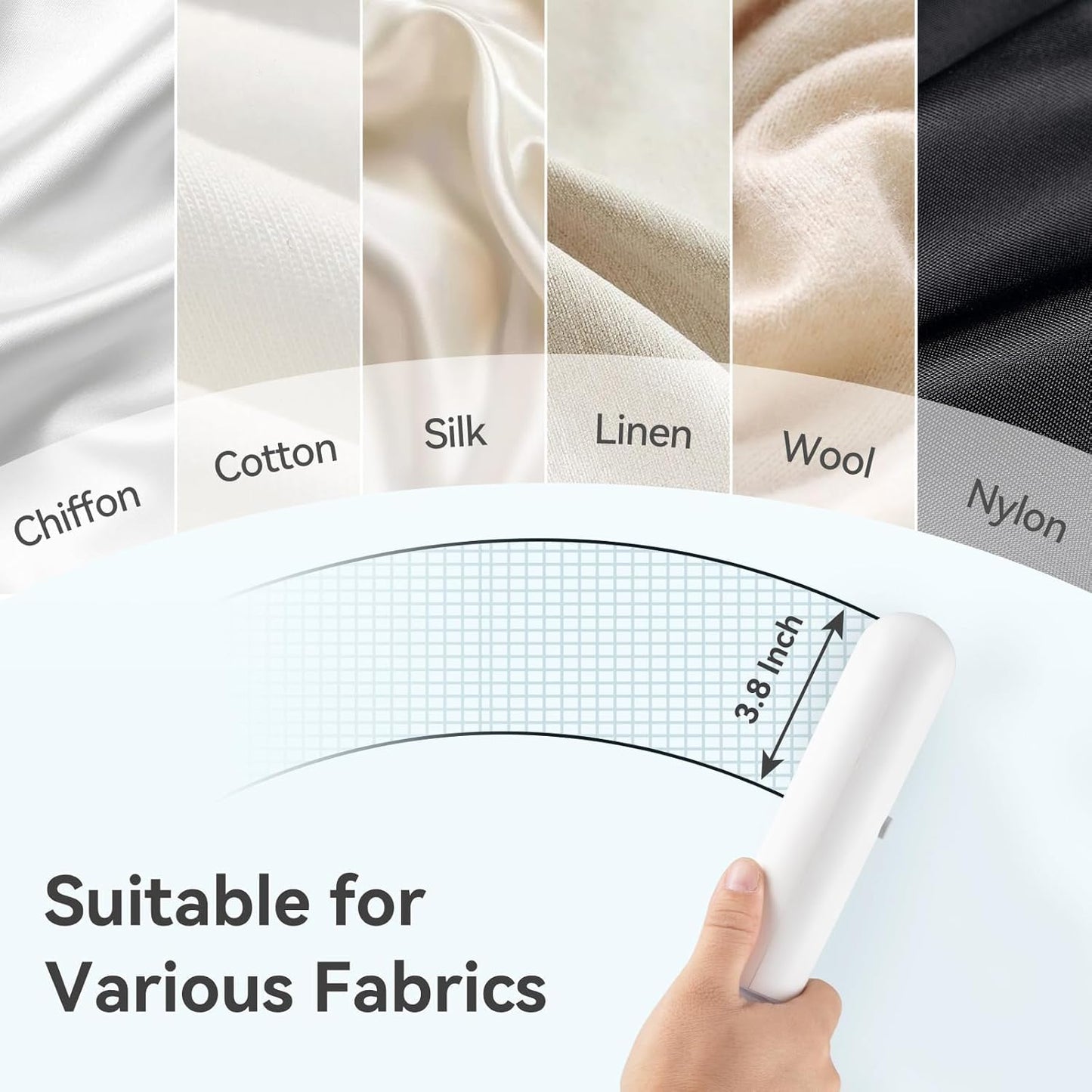 Olayks Handheld Steamer - Portable 2-in-1 Garment & Fabric Wrinkle Remover | Travel Mini Iron, 15S Heat Up, White
