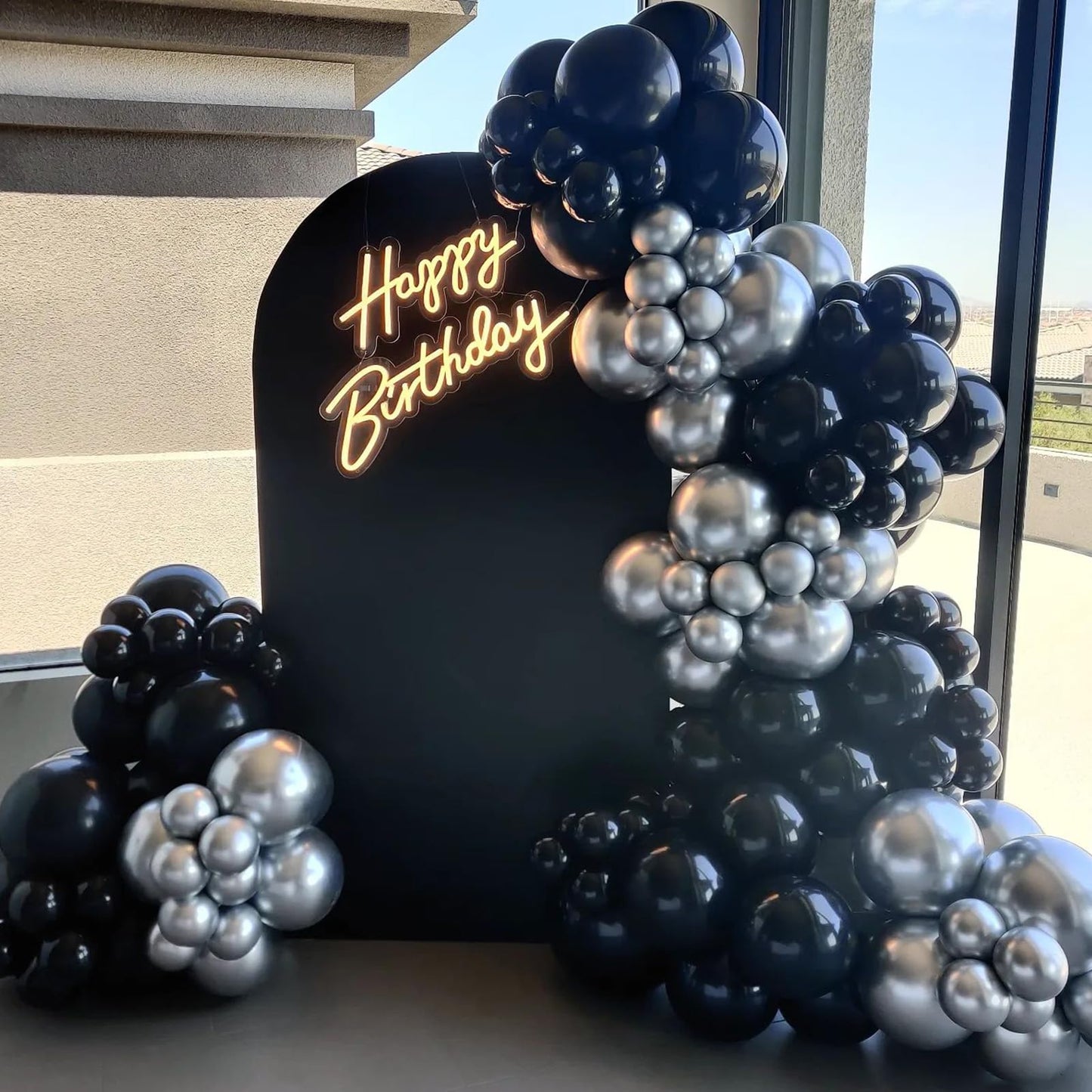 Awenztech Black Balloons 12 inch, Black Latex Balloons 50pcs Party Balloons for Graduation Halloween Birthday Party Decorations