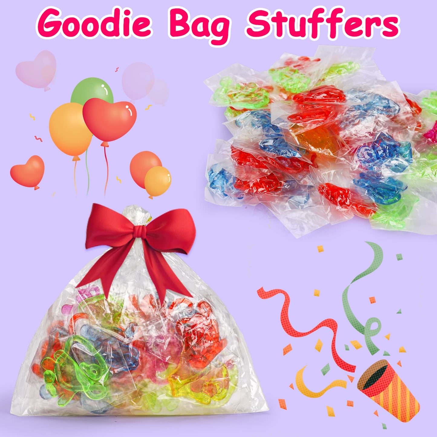 40PCS Glitter Sticky Hand Birthday Party Favors for Kids 4-8 8-12 Summer Goodie Bag Stuffers Classroom Treasure Box Toys Carnival Prizes Bulk Treat Trinket Pinata Fillers Mini Stuff End of Year Gifts
