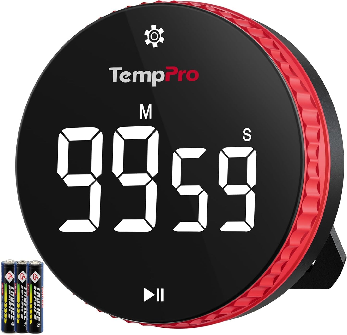 TempPro Digital Kitchen Timer - 99-Hour Countdown with Strong Magnet & Large LED Display | 3 Volume Levels