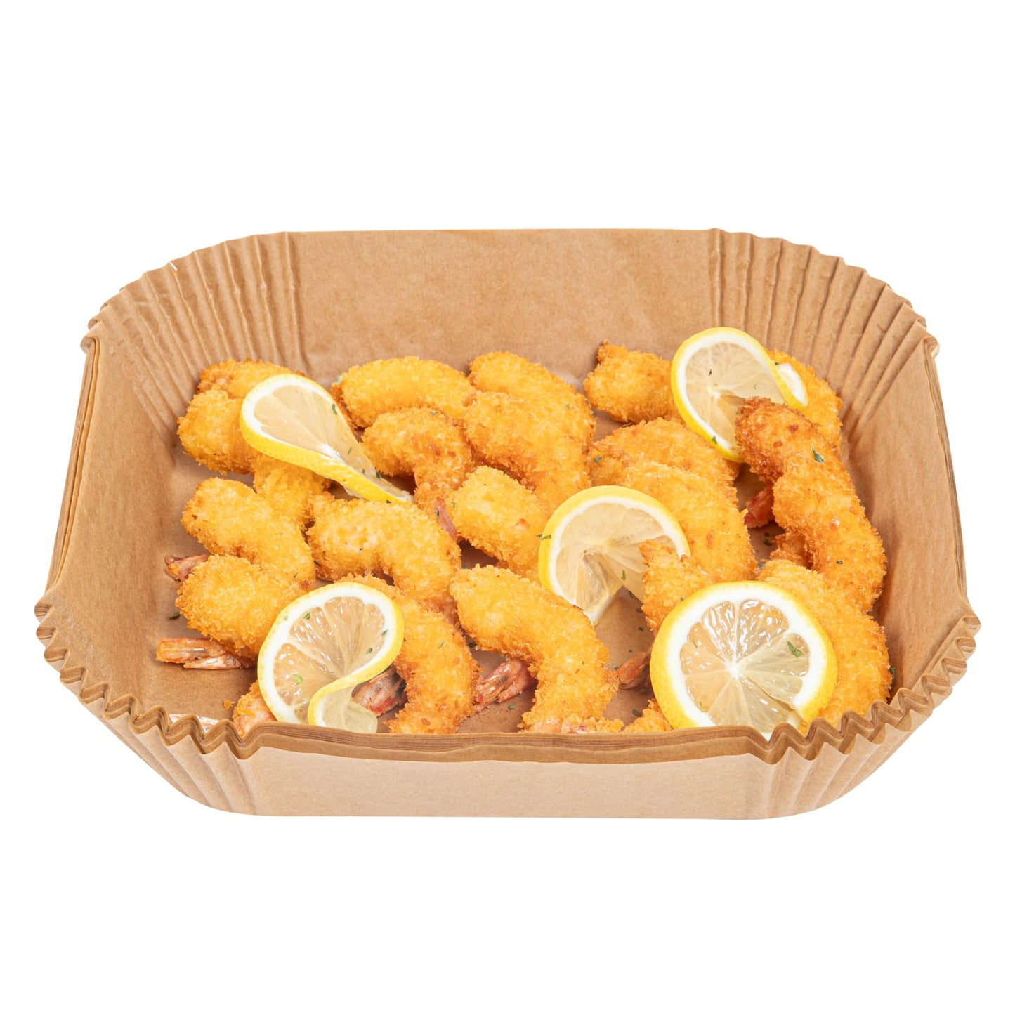 Restaurantware-Pastry Tek 8.1 x 8.1 x 1.8 Inch Air Fryer Liners, 100 Square Air Fryer Baskets - No-Stick Silicone Coating, Unbleached, Food-Grade Paper Liners, For Steamer, Microwave, Oven, Fry Pan