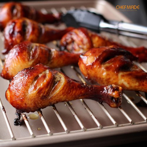 CHEFMADE Non-Stick Baking Sheet Pan - 17-Inch Carbon Steel for Roasting & Baking | Champagne Gold