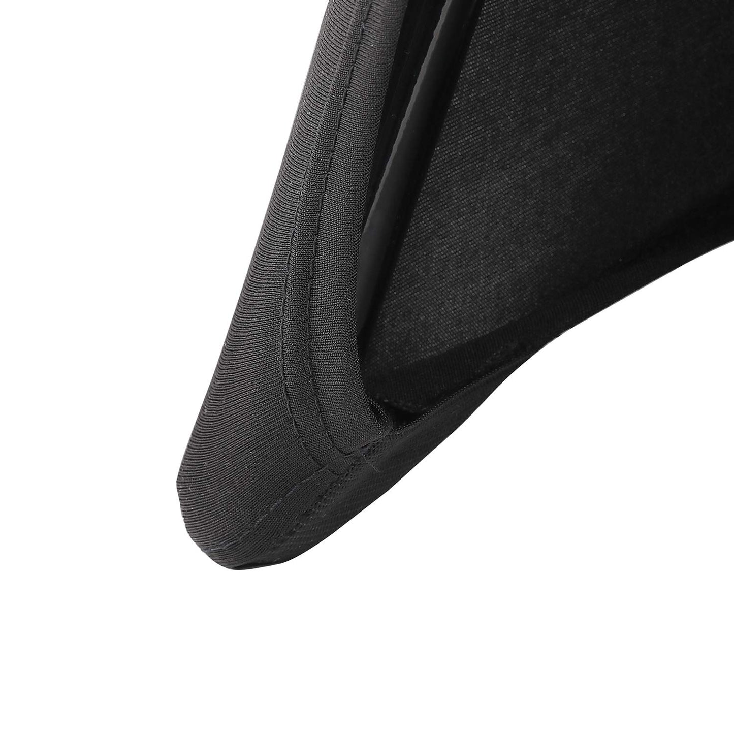 Peomeise Stretch Spandex Folding Chair Cover for Wedding Party Dining Banquet Event (Black,12pcs)