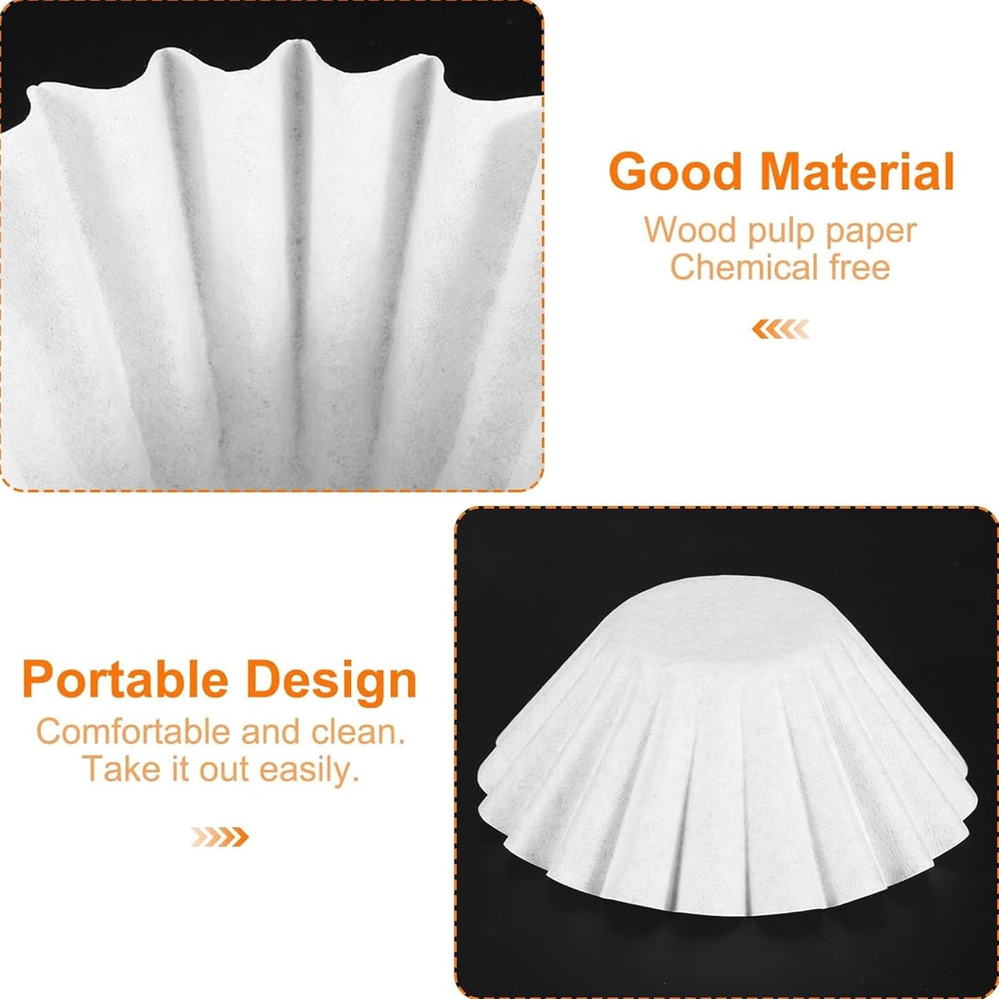 Skiennix 100 Count Coffee Filters - Flat Bottom Paper Filters for Fellow Aiden Coffee Maker