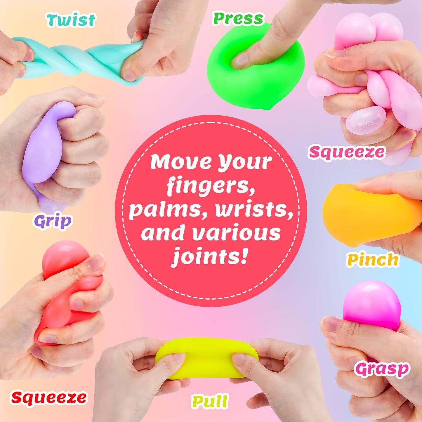 Skiennix 12 Pack Stress Cubes - Slow Rising Squishy Fidget Toys for Anxiety Relief | Soft & Stretchable