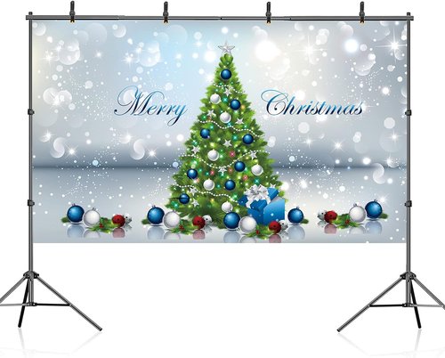 GOER 78-Inch Christmas Banner - Festive Party Decorations with Merry Christmas & Tree Design