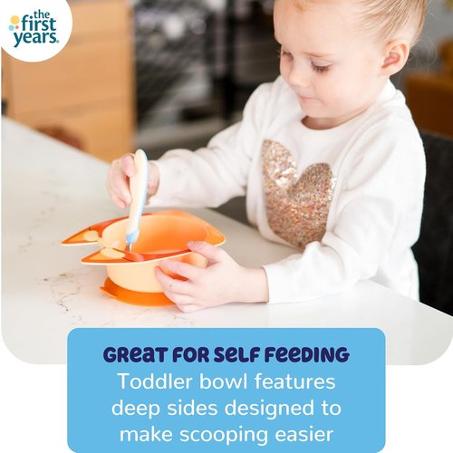 Bluey Kids Dinnerware Set - Suction Plate, Bowl & Stainless Steel Silverware - 4-Piece Feeding Essentials
