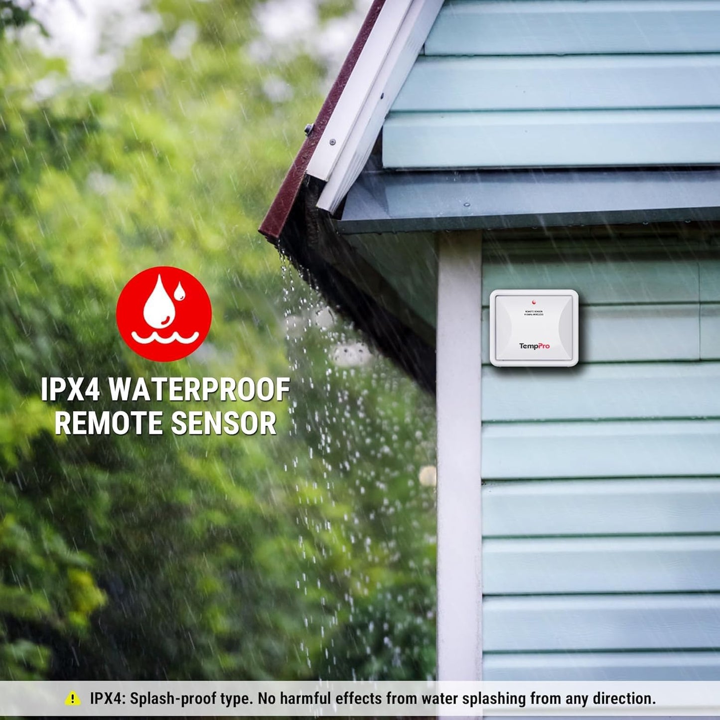 TempPro Wireless Indoor Outdoor Thermometer - 500FT Range Temperature Monitor for Home & Greenhouse