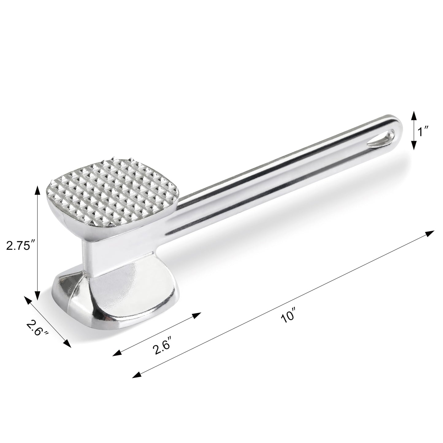 New Star Foodservice 36374 Heavy Duty Cast Aluminum Meat Tenderizer, 10-Inch