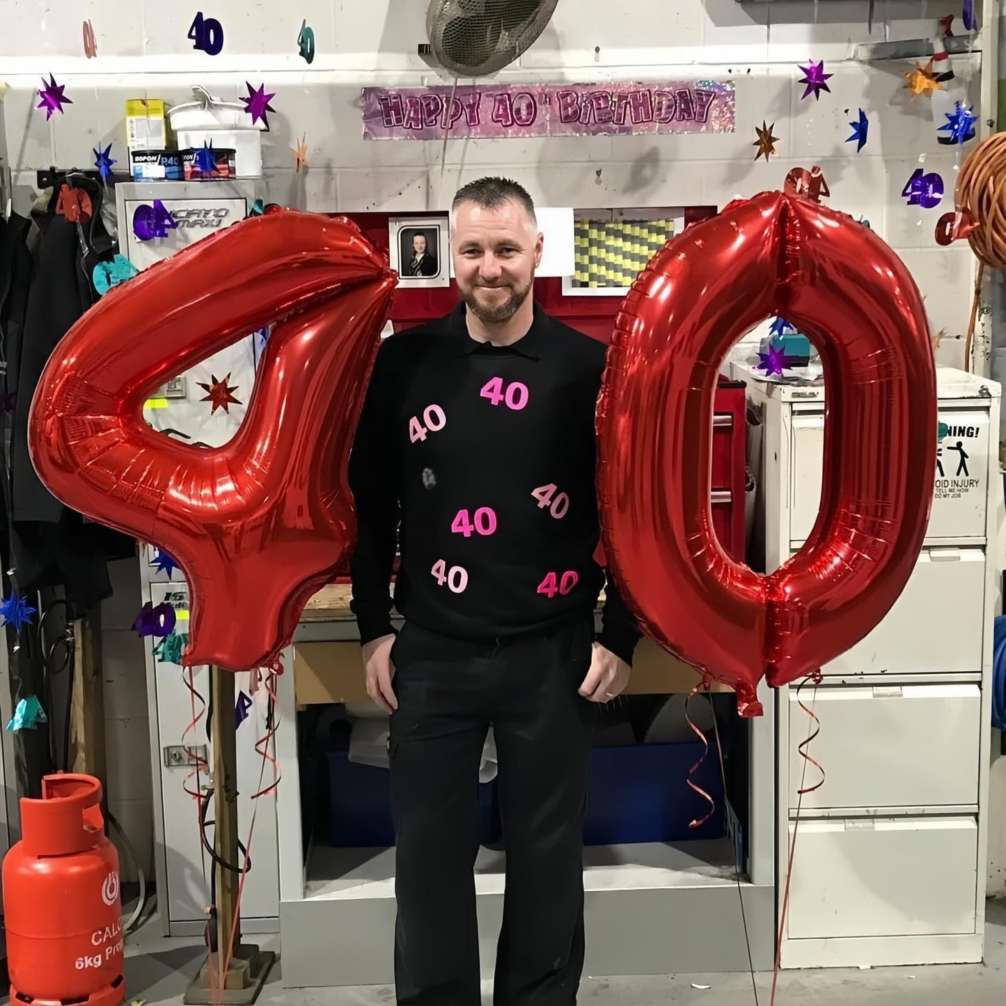 Red 2 Balloons, 40 Inch Giant Helium Foil Number 0-9 for Girls Boys, Self Inflating Digit 2nd Birthday Balloon for Women Men Anniversary Baby Shower New Year Engagement Party Decorations Supplies