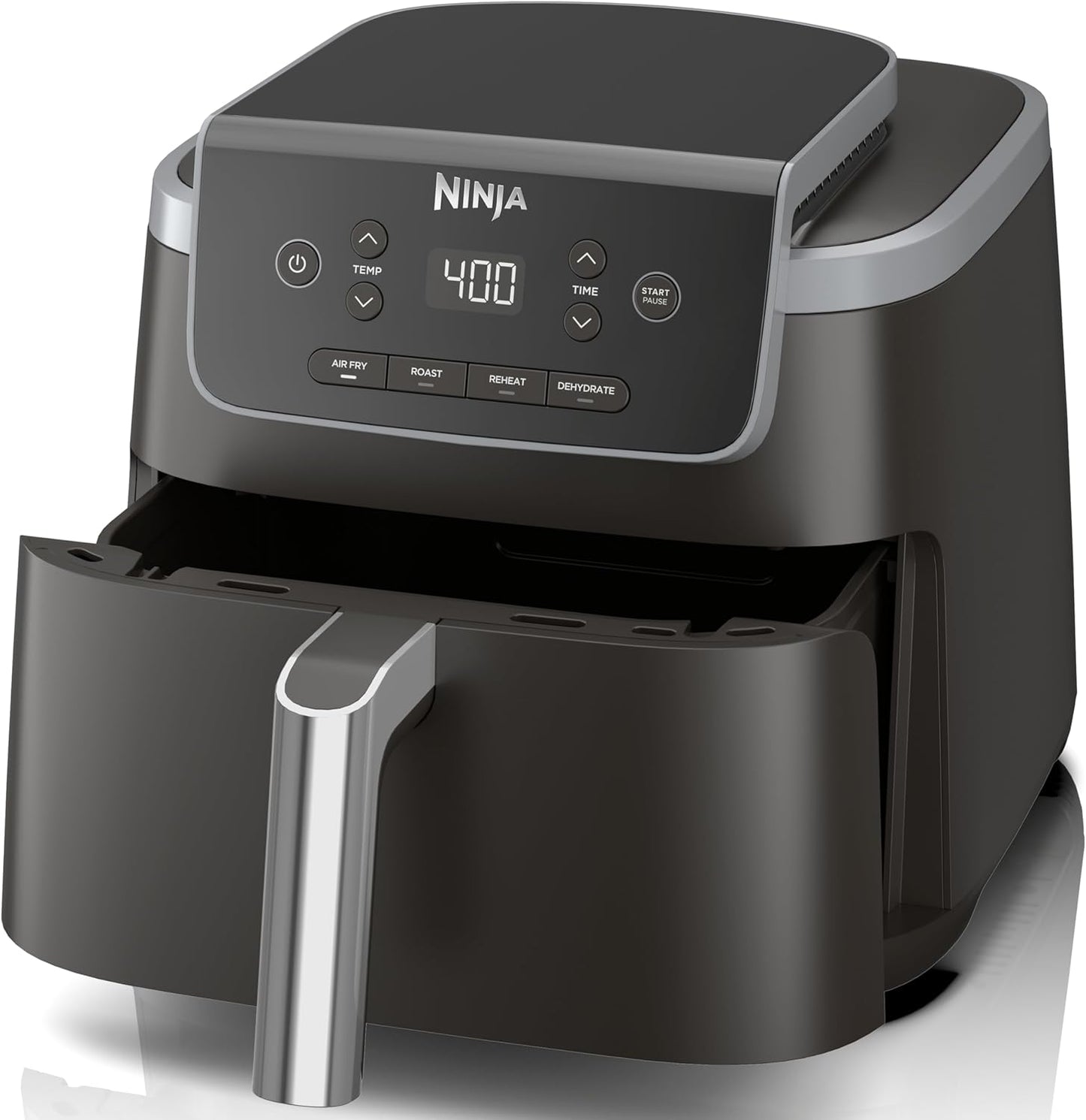 Ninja Air Fryer - 5 QT Capacity | 4-in-1 Pro Air Fry, Roast, Reheat, Dehydrate | 400°F Max Temp | Grey