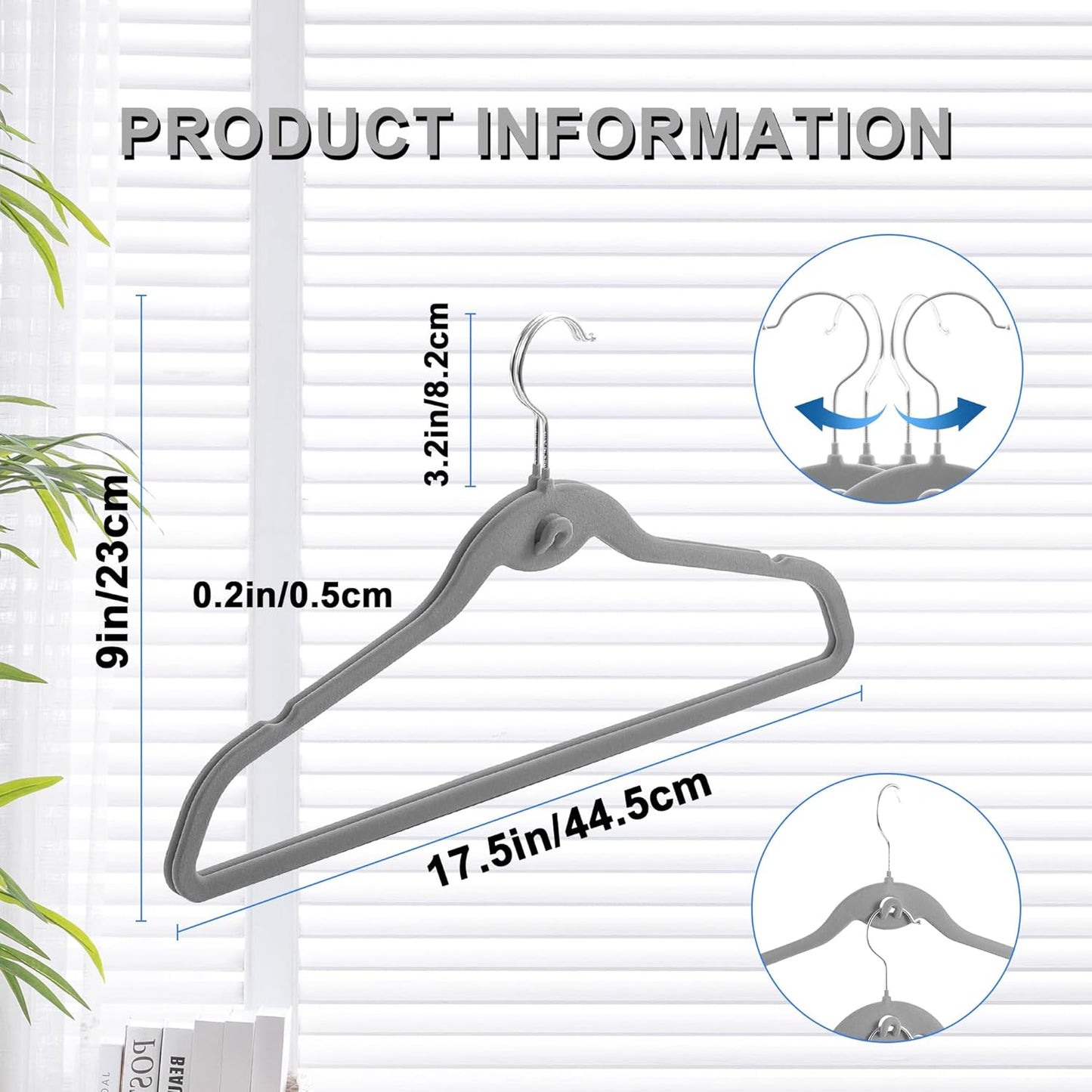 Skiennix Multi-Color Velvet Hangers - 50 Pack Non-Slip Cascading Hooks in Black, Pink, White, Grey & Purple