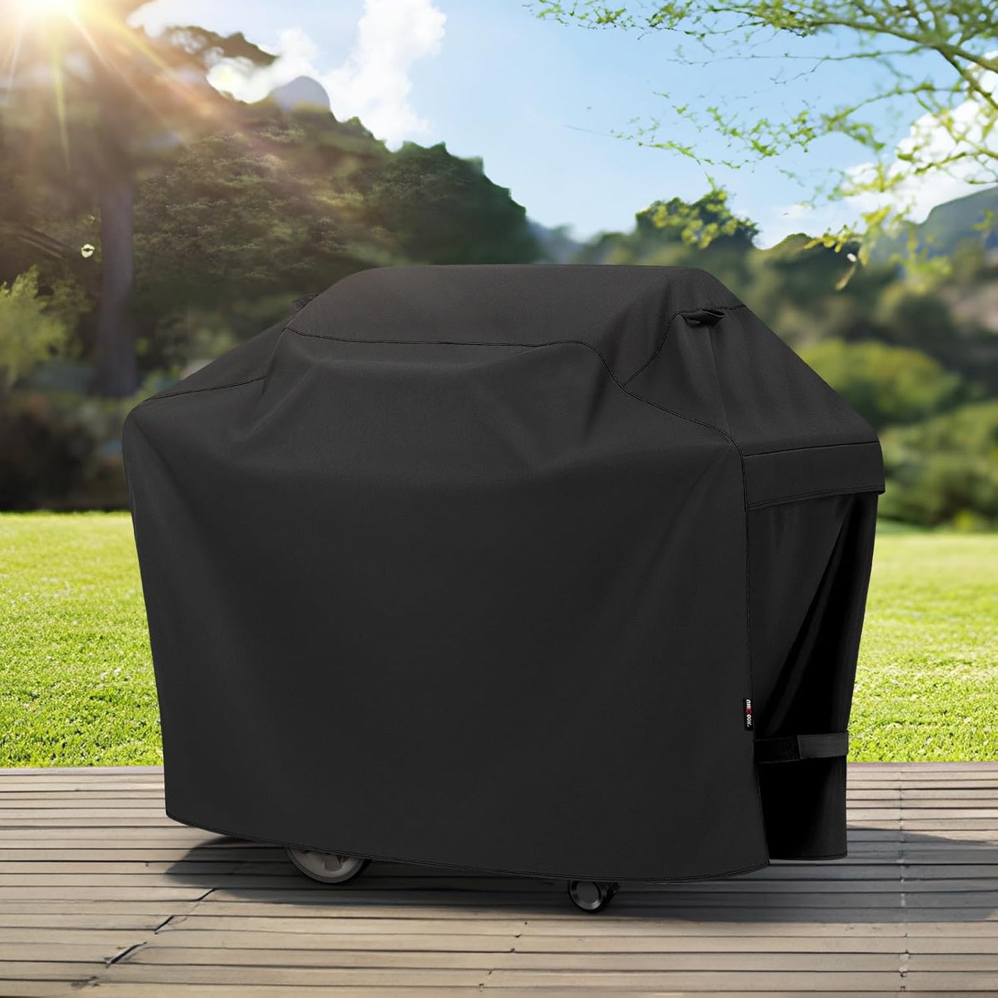 Unicook 50-Inch Heavy Duty Waterproof BBQ Grill Cover - Air Vents, Handles, Straps | Fits Weber, Char-Broil, Nexgrill