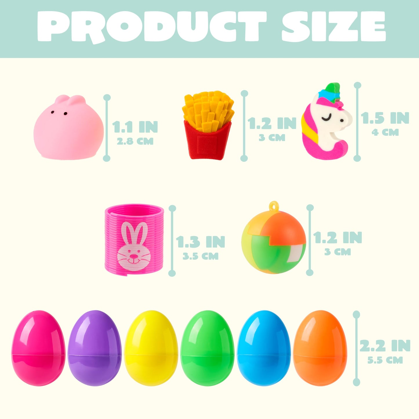 JOYIN 48Pcs Prefilled Easter Eggs with Assorted Toys, Filled Easter Eggs, Easter Egg Hunt, Easter Basket Stuffers for Toddler