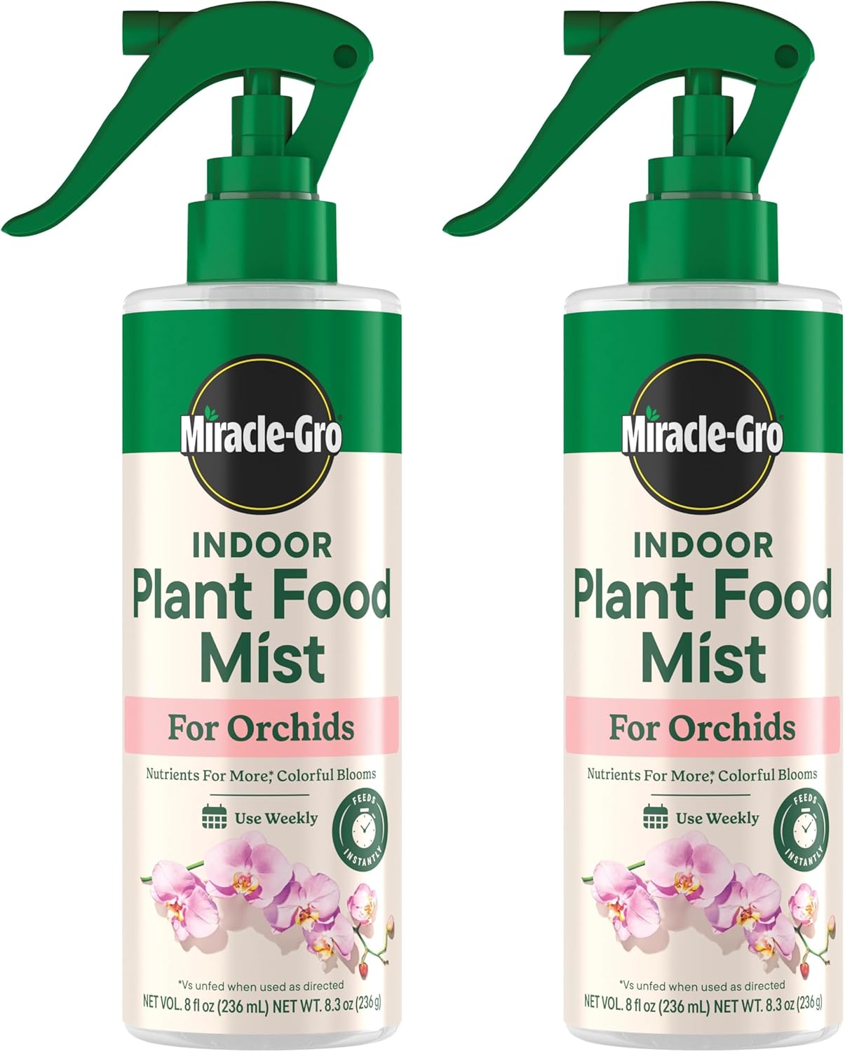 Miracle-Gro Indoor Plant Food Mist - Orchid Plant Nourishment | 8 Fl. Oz., 2-Pack
