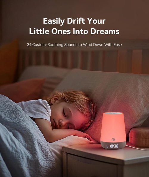 Dreamegg Sound Machine for Babies - White Noise with Night Light & App Control | 34 Soothing Sounds