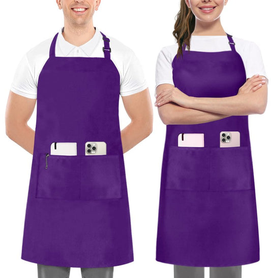 Utopia Kitchen 2 Pack Bib Apron, Adjustable with 2 Pockets, Water and Oil Resistant, Cooking Kitchen Chef Apron for Women Men