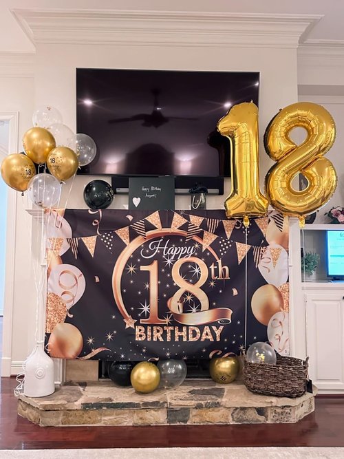 0 Balloon - Gold Birthday Number Balloons, 40 Inch Large Foil Balloons for Men Women Boys Girls Gold Themed Birthday Decorations