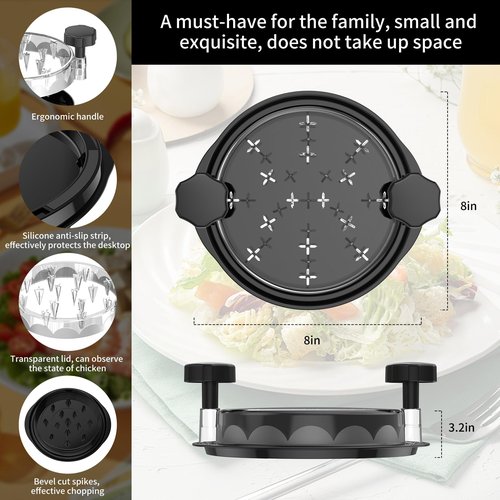 Chicken Shredder - Desmenuzador De Pollo, Meat Shredder,Tenderizer, Potato Mashers, Meat Claws For Pulled Pork, Chicken Shredded, Machacador De Carne, Chicken Grinder, Trituradora De Carne