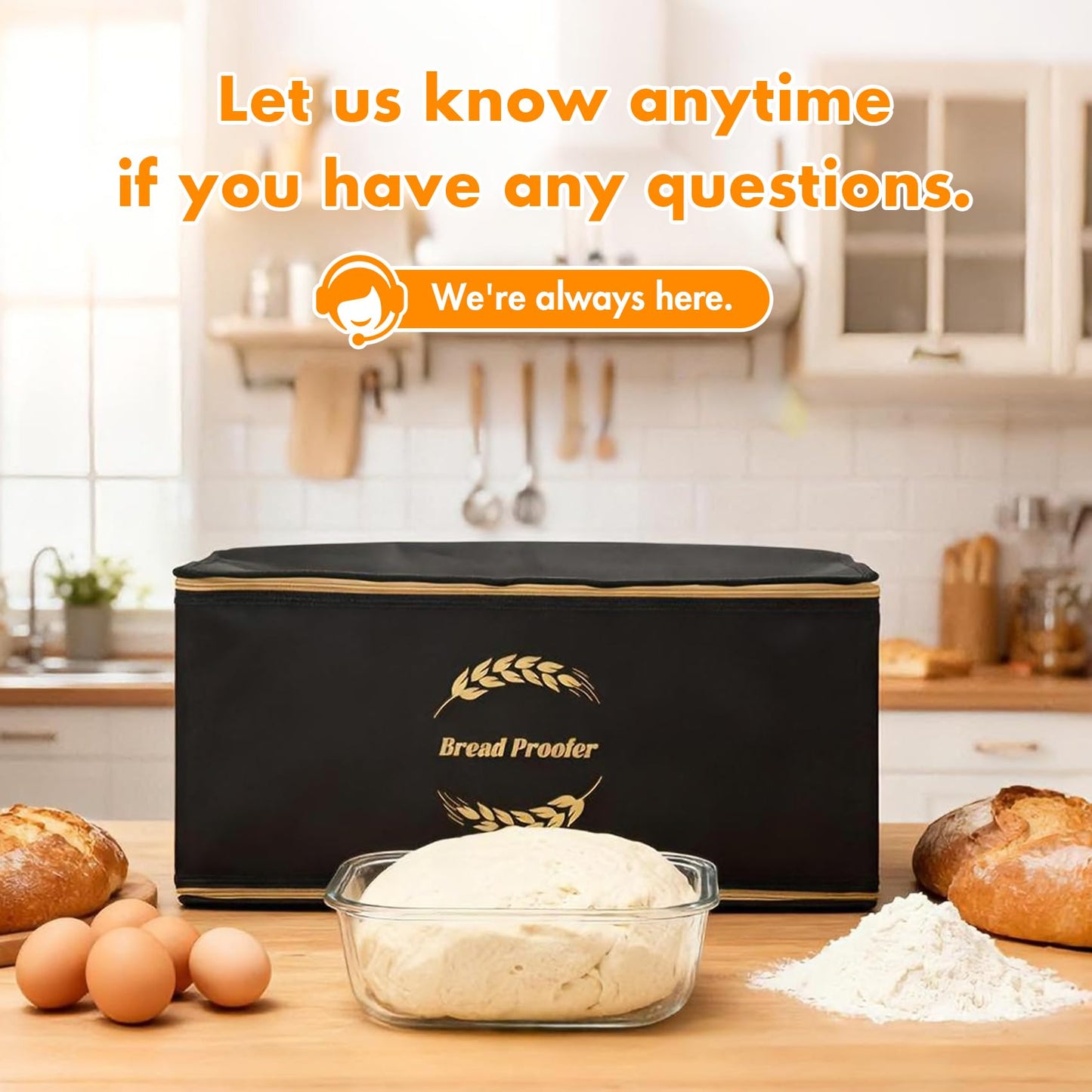 Ftzataz Sourdough Warming Mat with Bread Proofer Warming Box, Sourdough Heating Mat Used to Provide Sufficient Temperature for Bread Proofing, Sourdough Warming, Sourdough Heating, Dough Riser
