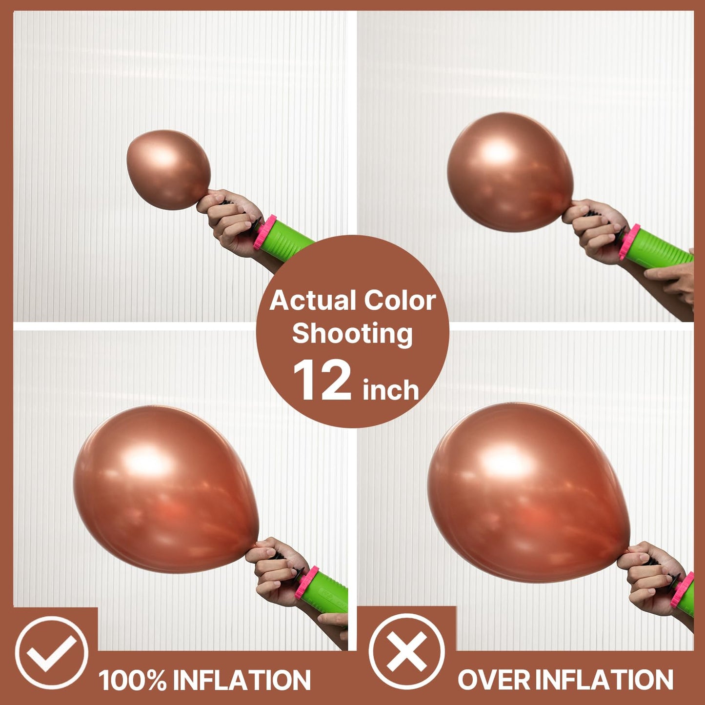 PartyWoo Balloons 50 pcs 12 inch Balloons for Graduation Wedding Baby Shower Gender Reveal Anniversary Graduation Birthday Party Decorations Brown-G132