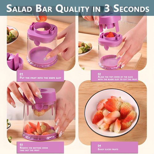 Grape Cutter for Toddlers by New - Safe Slicing Tool for Grapes, Strawberries & More | Blue