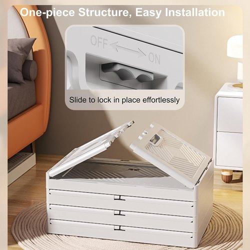Collapsible Storage Bins by [Brand Name] - 11.5 Gal Plastic Boxes with Lids & Wheels | Stackable for Home & Office