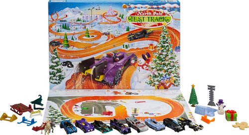 Hot Wheels 2021 Advent Calendar - 24 Surprises with 8 1:64 Scale Vehicles & Play Mat for Kids 3+