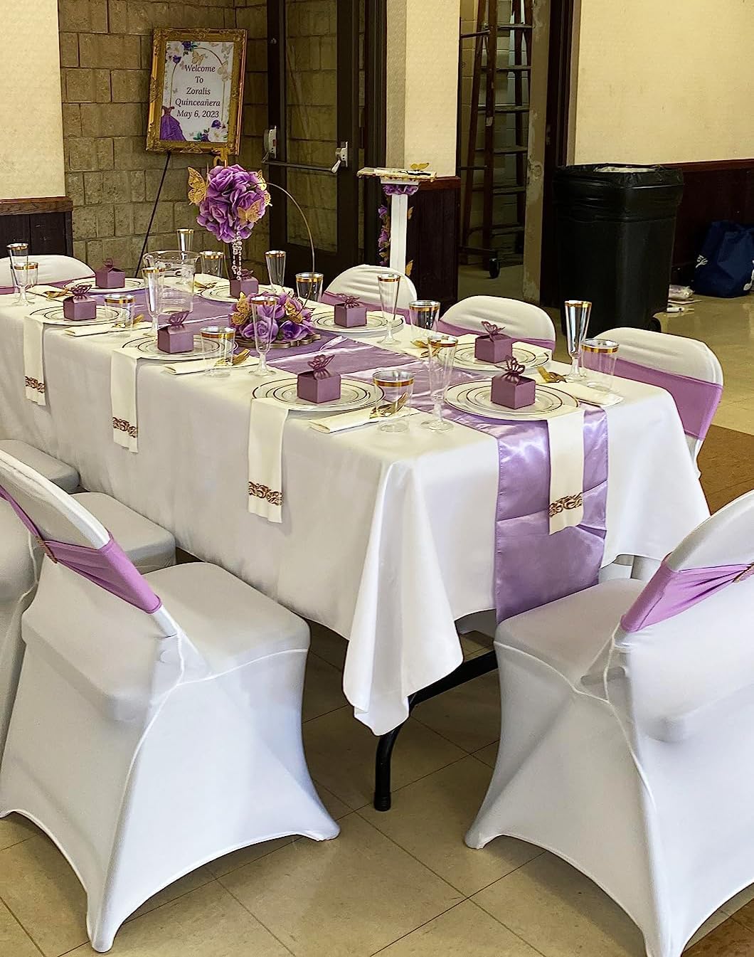 Skiennix Wedding Satin Table Runners - 10 Pack, 12" x 108" for Parties & Events | Yellow