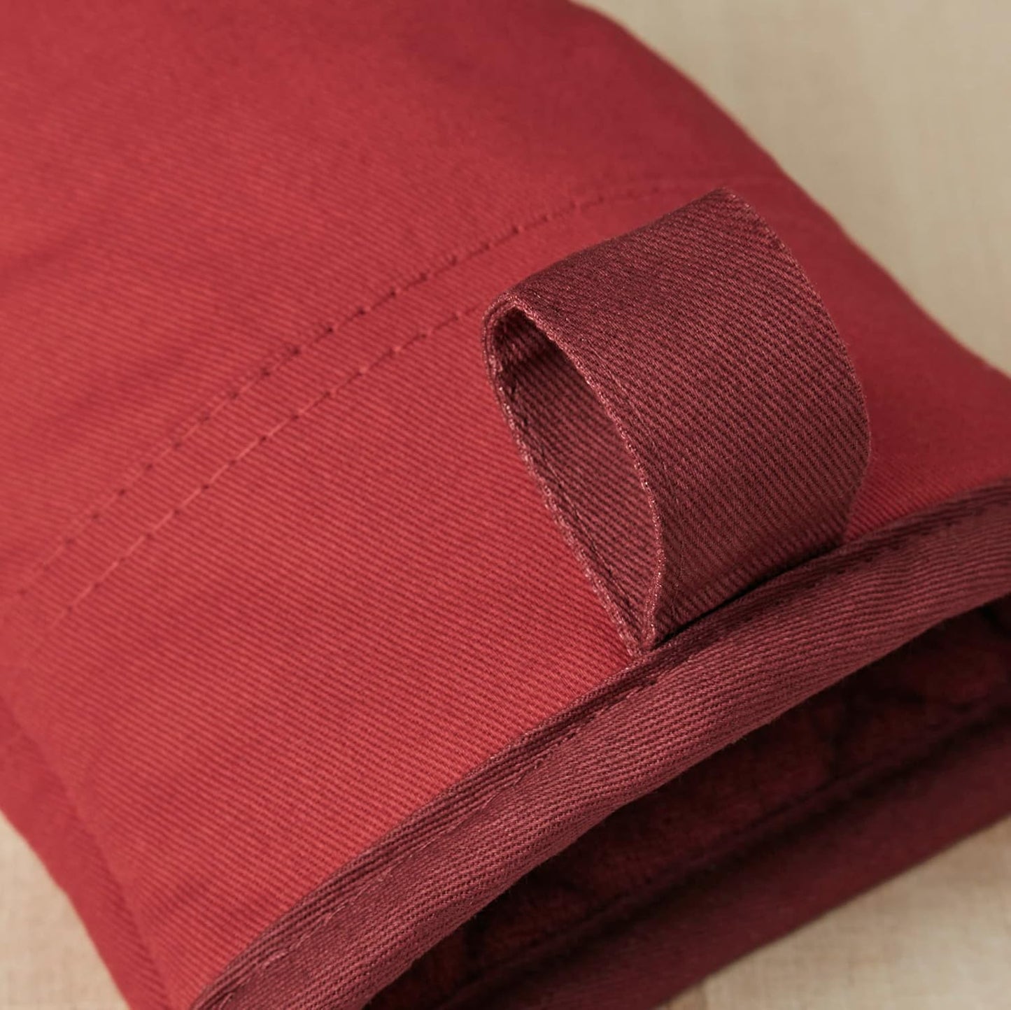 KitchenAid Non-Slip Oven Mitt Set - Two-Tone Passion Red/Bordeaux, 5.75"x13", 2 Pieces