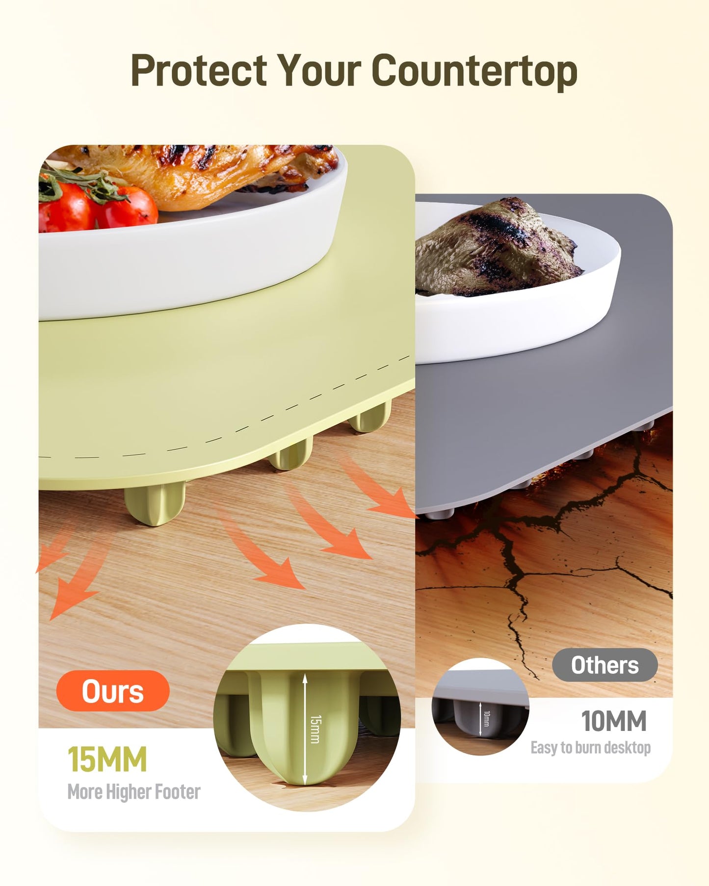 COLDFILL Warming Mat for Food - Electric Warming Tray with 8 Temperature Settings, Full-Surface Heat in 5s, 4 Hours Auto Shut-Off, for Parties, Buffet & Thawing