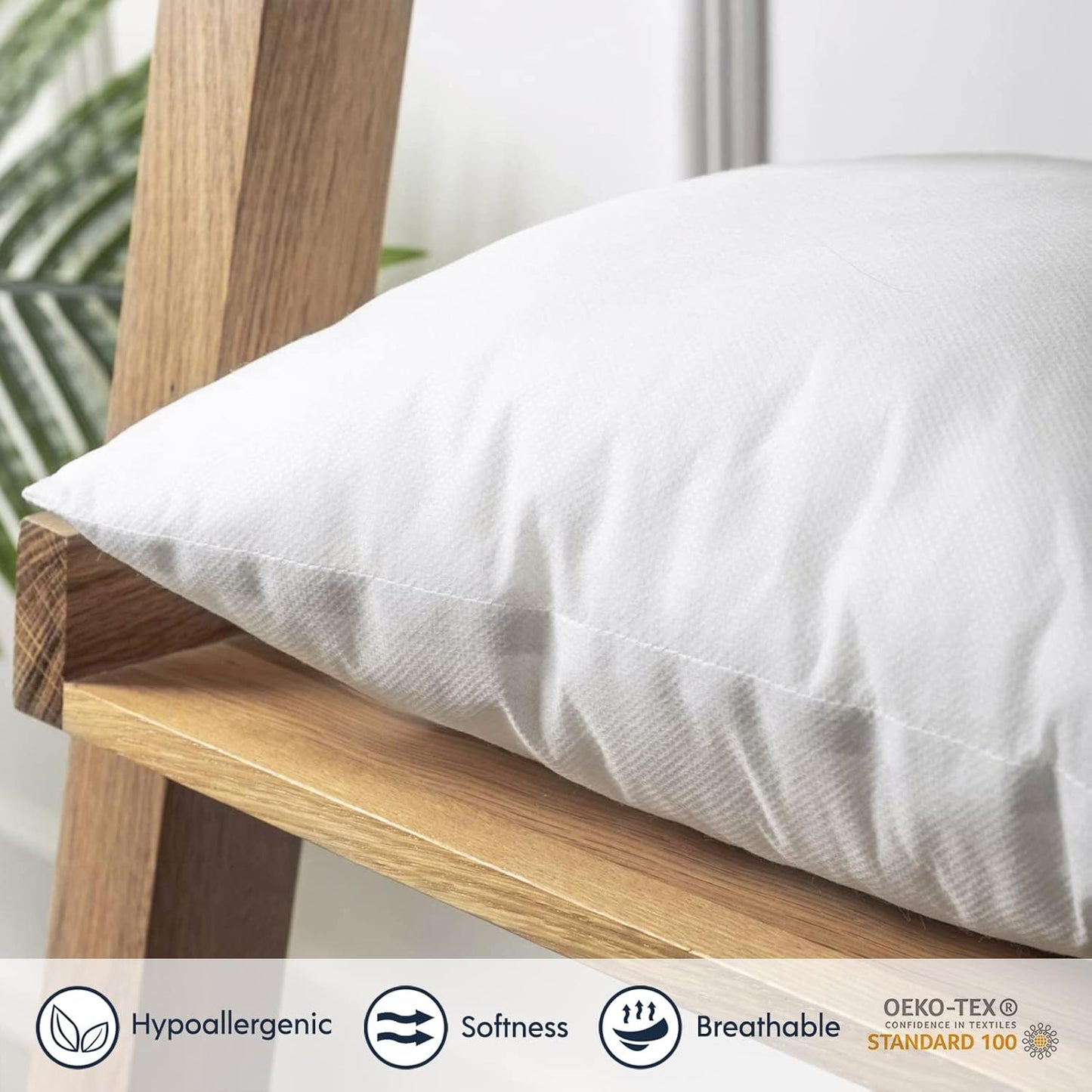 Phantoscope Premium Outdoor Pillow Inserts - Water Resistant Decorative Throw Pillows | 12 x 20 Inches, Pack of 2